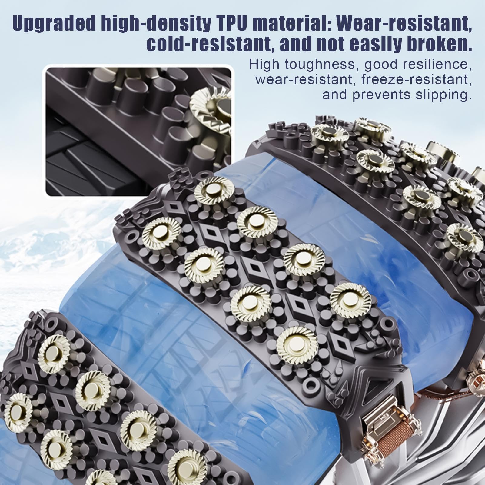 Cadenas Coche Nieve, Accesorios Coche Cadenas Nieve Cadena Coche Nieve Cadenas de Nieve para Coche Cadenas Nieve Coche Black 10pcs