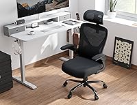 Vista 9 de Ergonomic Office Chair - X-Shaped Computer Desk Chair Comfy, Gaming Chair, Office Chair with Lumbar Support, Mesh Office Chairs with Headrests, Desk