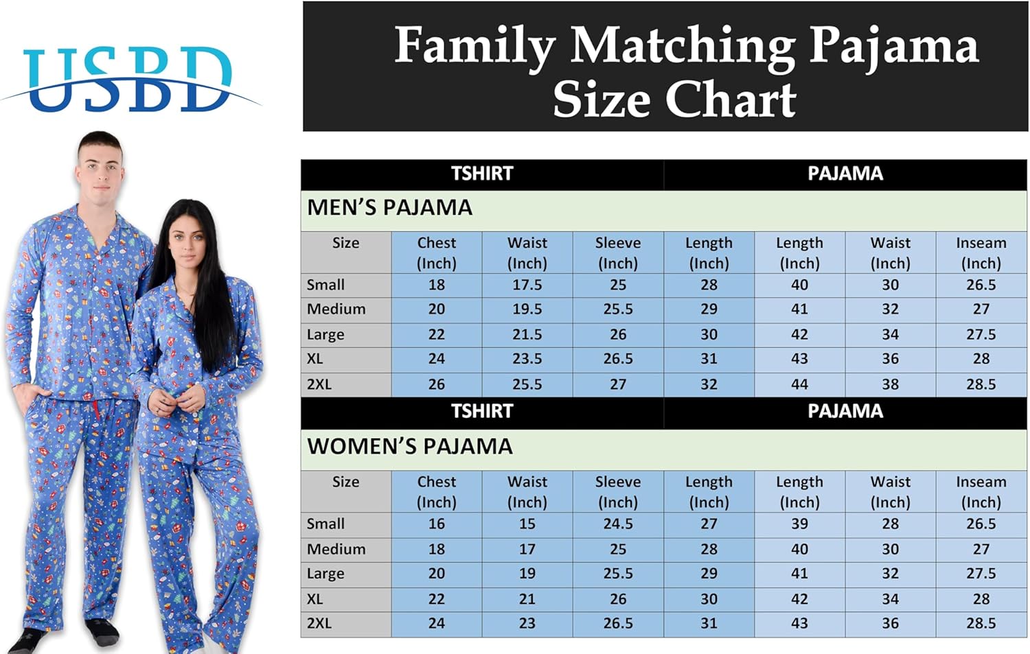USBD Family Matching Pajamas Premium Cotton Blend Sleepwear Set - Image 4
