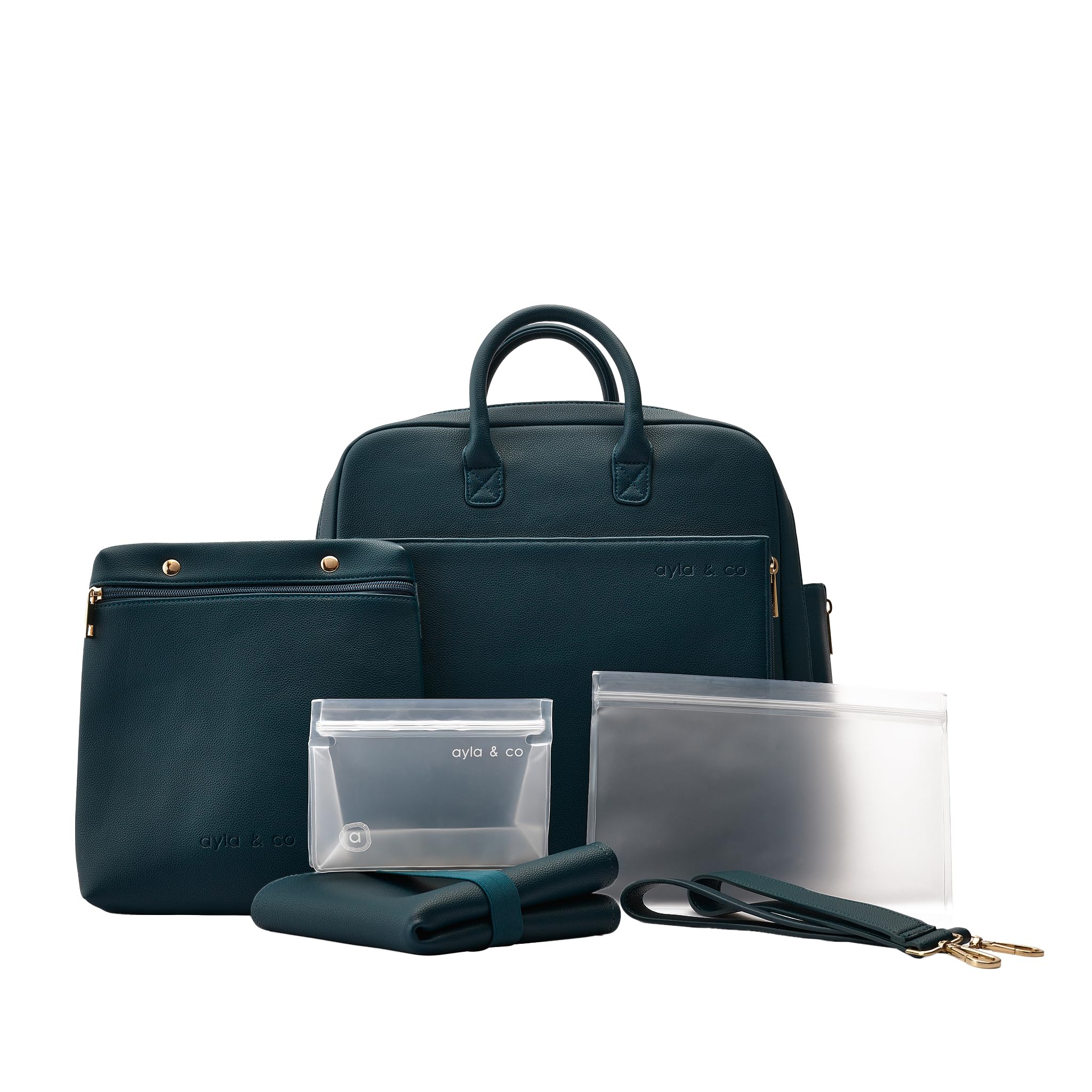 Ayla & Co Full-Size Diaper Bag Backpack, Baby Essentials Cross-Body Changing Bag for Baby Girl/Boy Convertible Straps Portable Tote Bag, Baby Changing