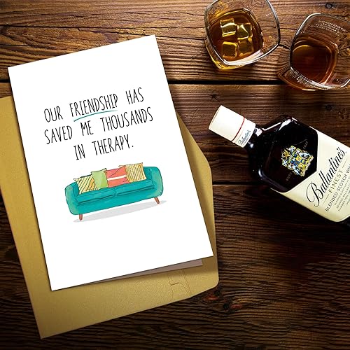 Miniatura 6 de Divertida tarjeta de amistad para él y ella, tarjeta de agradecimiento para amigos, hombres y mujeres, tarjeta de cumpleaños humorística para