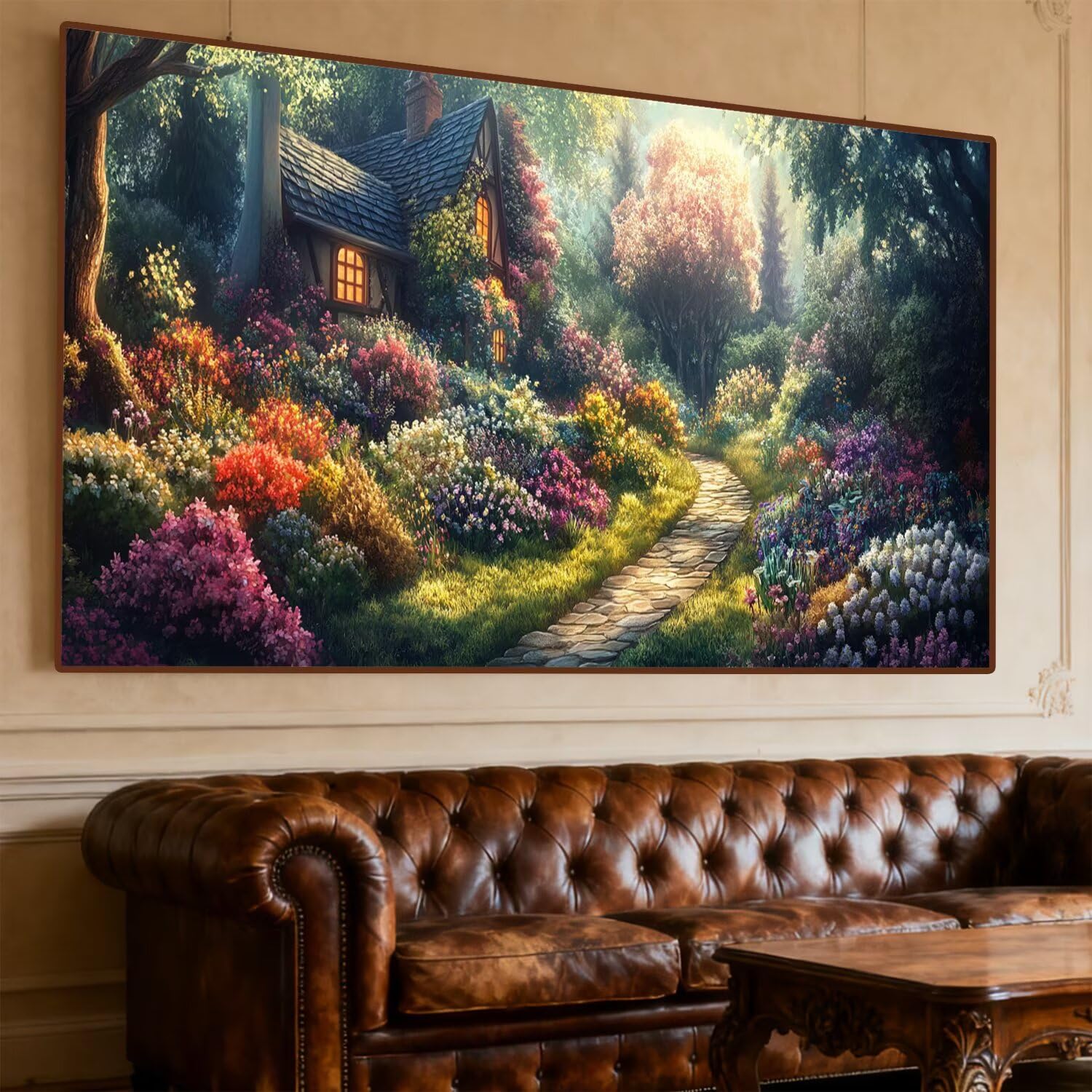 Malarstwo diamentowe do ogrodu pełny zestaw 190 x 80 cm diamentowe malowanie dziewczyna malować według numerów, DIY diamenty kryształowe mozaika DIY malarstwo dla dorosłych, dekoracje prezenty, kabina