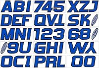 Vista 7 de Kit de números para registro de fábrica Hardline Products en color azul y negro, Negro sólido