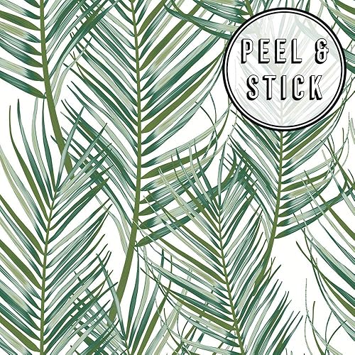 Miniatura 2 de Transform Papel pintado de palma blanca y verde