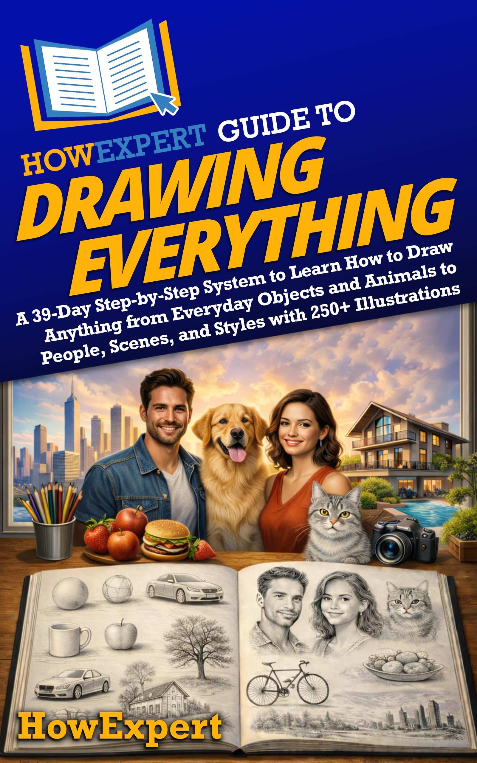 Livre d'apprentissage de dessin crayons de couleur fleurs - 3