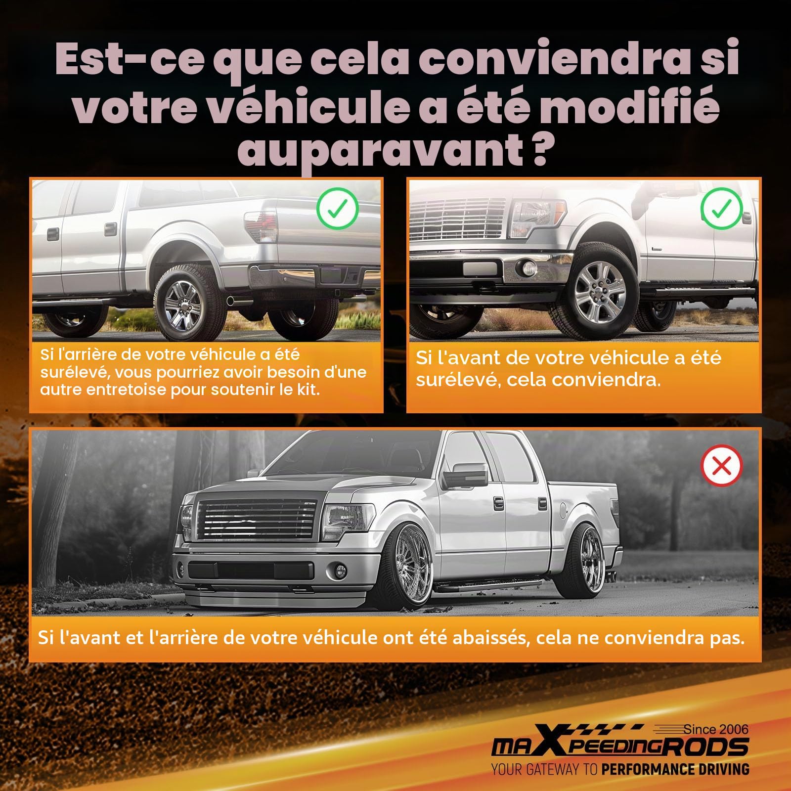 maXpeedingrods Lot de 2 ressorts pneumatiques arrière pour Fiat Ducato, Peugeot Boxer, Citroën 1994-2024