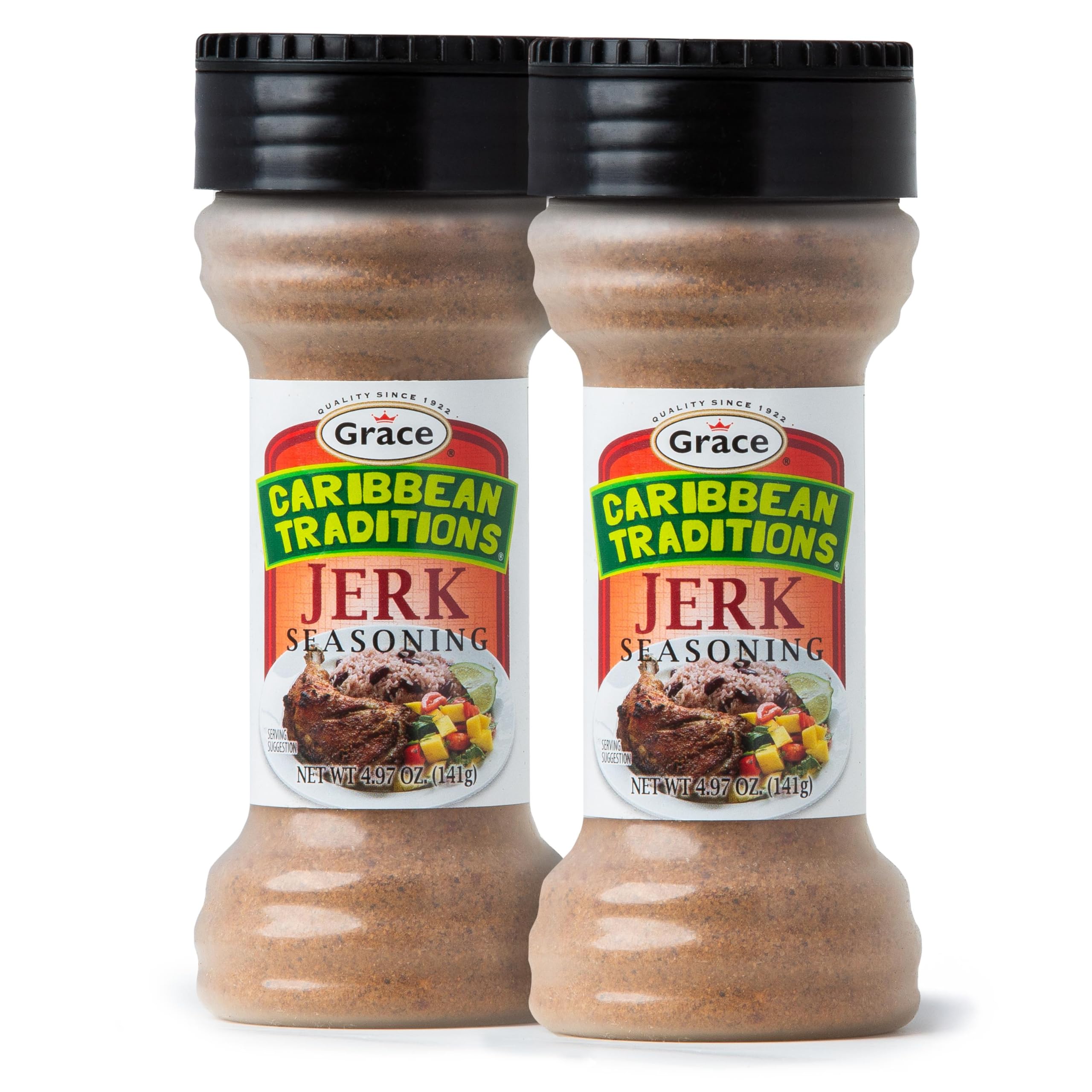 Grace Caribbean Traditions Jamaican Jerk Seasoning Dry Rub - 2 Pack - Jerk Seasoning Marinade - Jerk Seasoning Jamaican Style