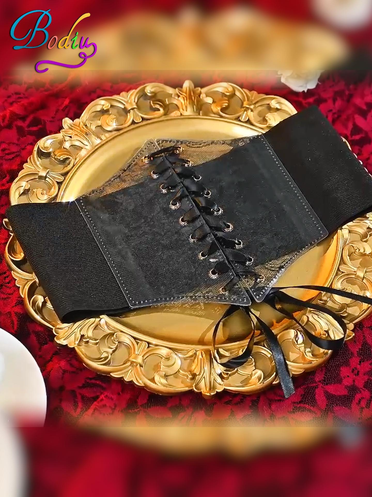 2798 2 Pack Lace-up Cinch Belts Women Corset Waist Belt Tied Elastic 61S15NjsgqL._AC_UY1000_.jpg main image 2