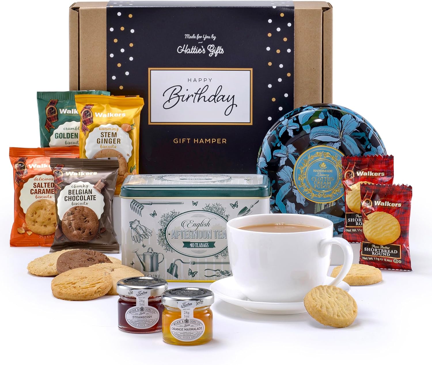 Hattie's Gifts Birthday Hamper Afternoon Tea Hamper & Gourmet Gift