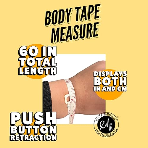 Miniatura 5 de EMI - Juego de medición de índice de masa corporal de 3 piezas: calculadora de rueda de IMC, calculadora de triángulos de IMC, cinta métrica