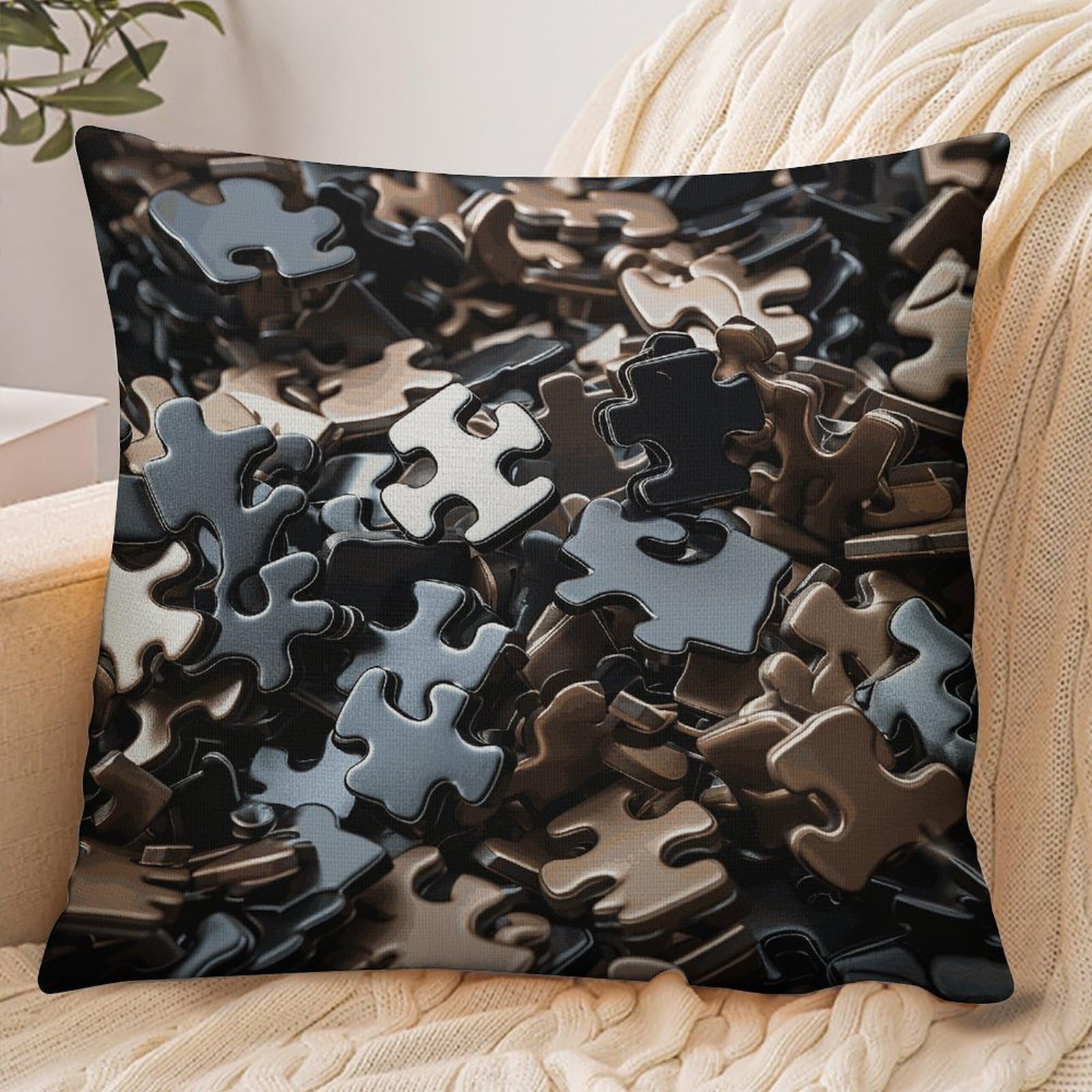 Fekiloot Style A Bunch Of Puzzle Pieces Pillowcase Pillow Sham Pillow Case