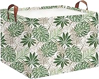 Vista 42 de Cesta de almacenamiento rectangular verde, cesta de ropa con asas, caja de almacenamiento plegable, cesta de regalo, decoración de habitación