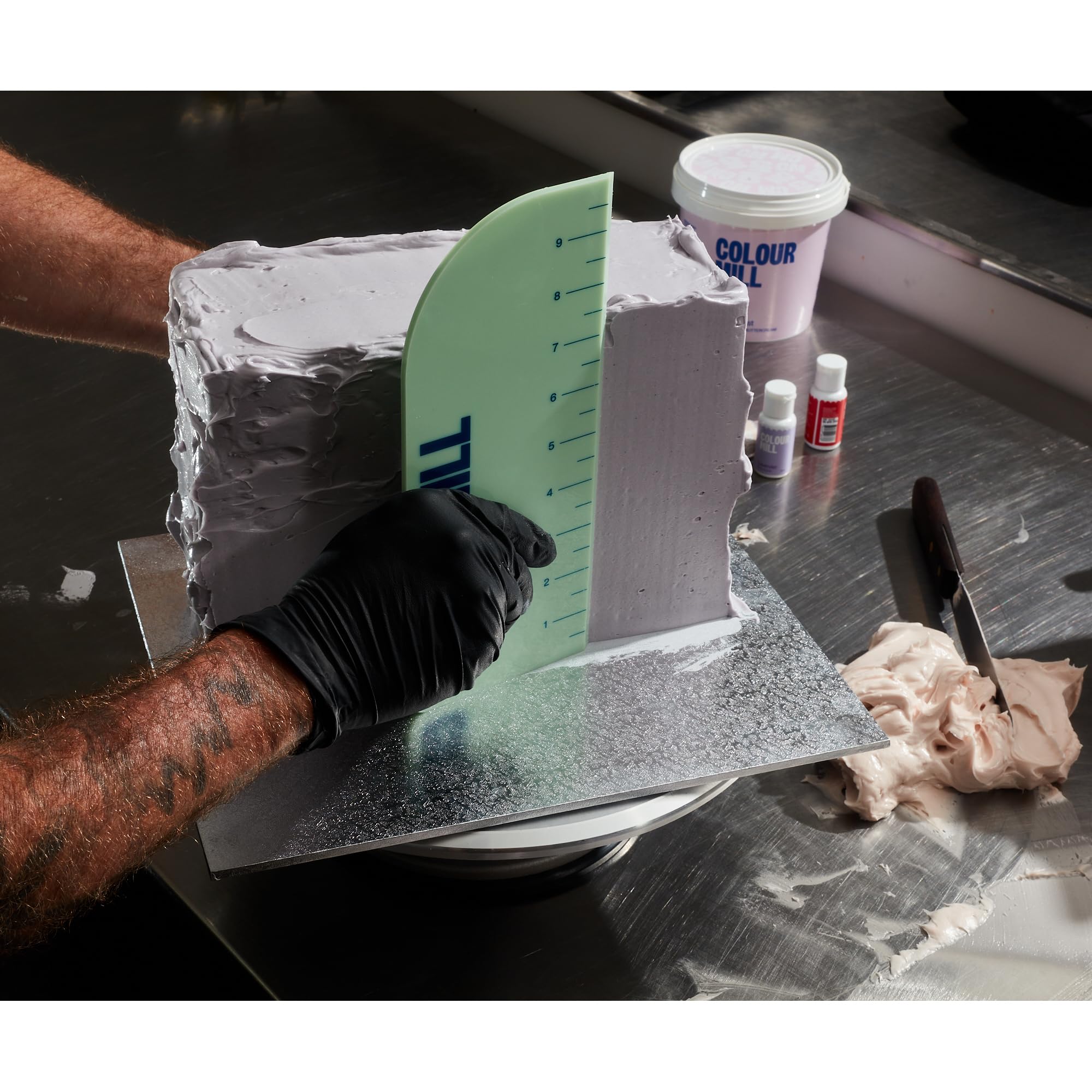Colour Mill Acrylic Serial Scraper: Dough Scraper, Cake Smoother - 25 cm, Coral, 25.40 cm - Image 2