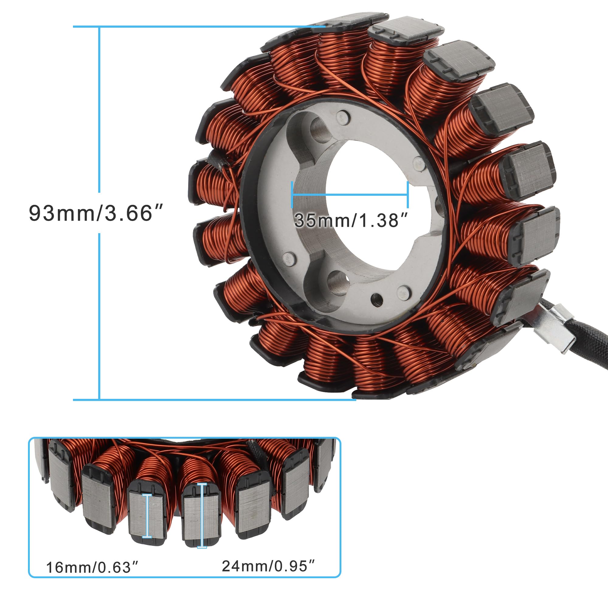 Magneto Stator Allumage 18 Bobine 5 fils compatible avec CBF125 GLR125 2015-2018