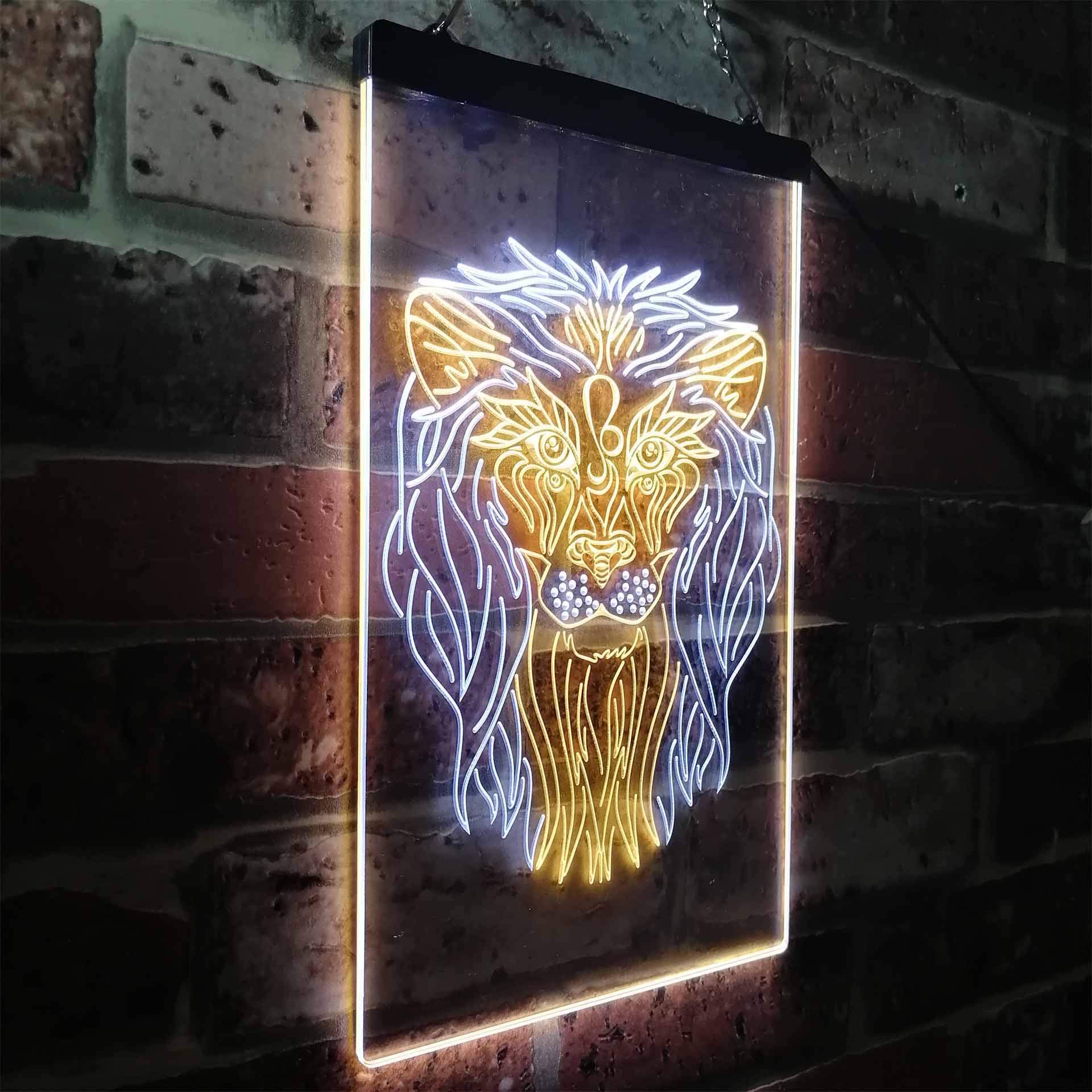 lion ページ Amazon | Lion Animal Living Room Man Cave Dual Color LED