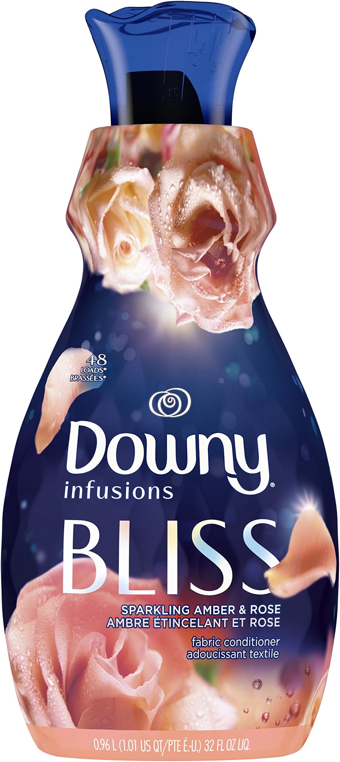 Downy Infusions Liquid Fabric Softener, Bliss, Sparkling Amber & Rose, 32 fl oz