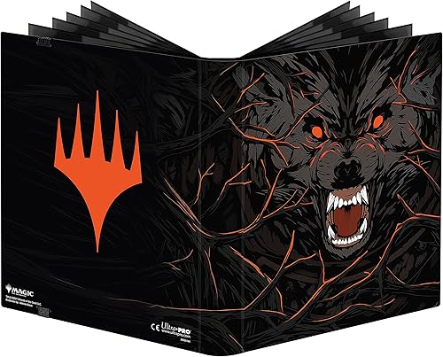 Innistrad Midnight Hunt PRO-Binder 9 bolsillos con refuerzo de borrador de arte clave para Magic The Gathering