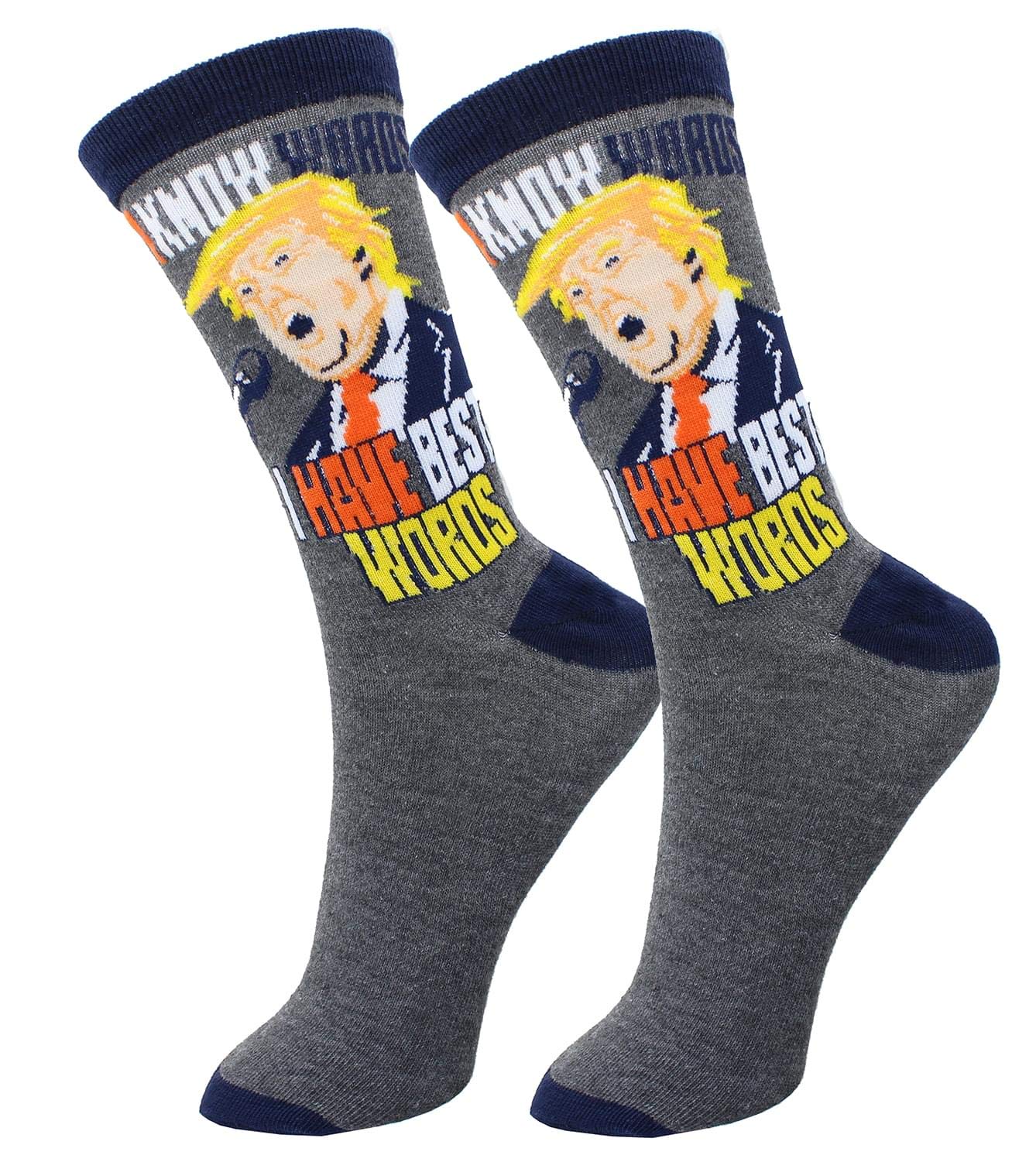 Donald Trump Socks | I Have Best Words And I Know Words Crew Sock Exclusive