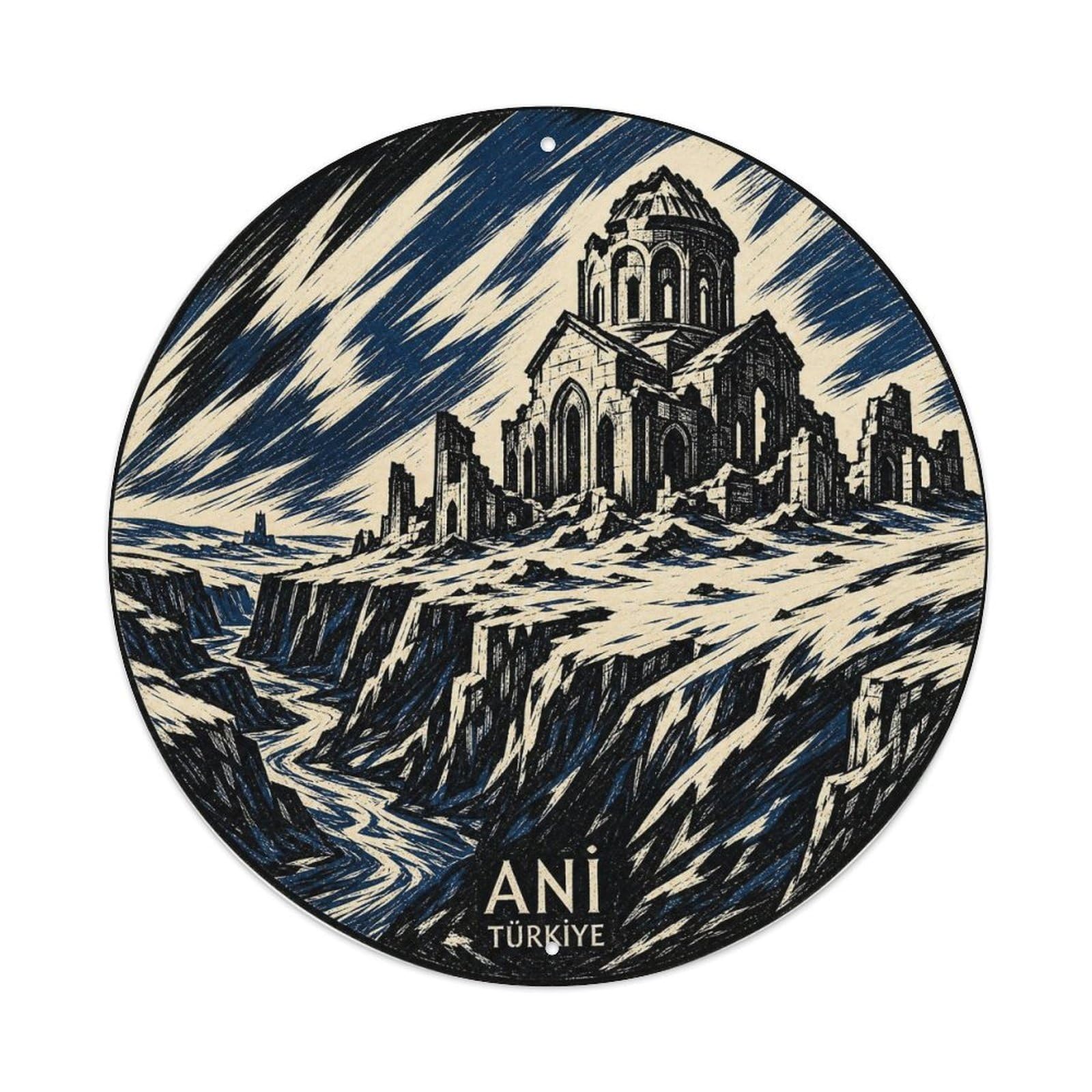 Ani Turkey Ancient Ruins Heritage Expressionist Metal Tin Sign