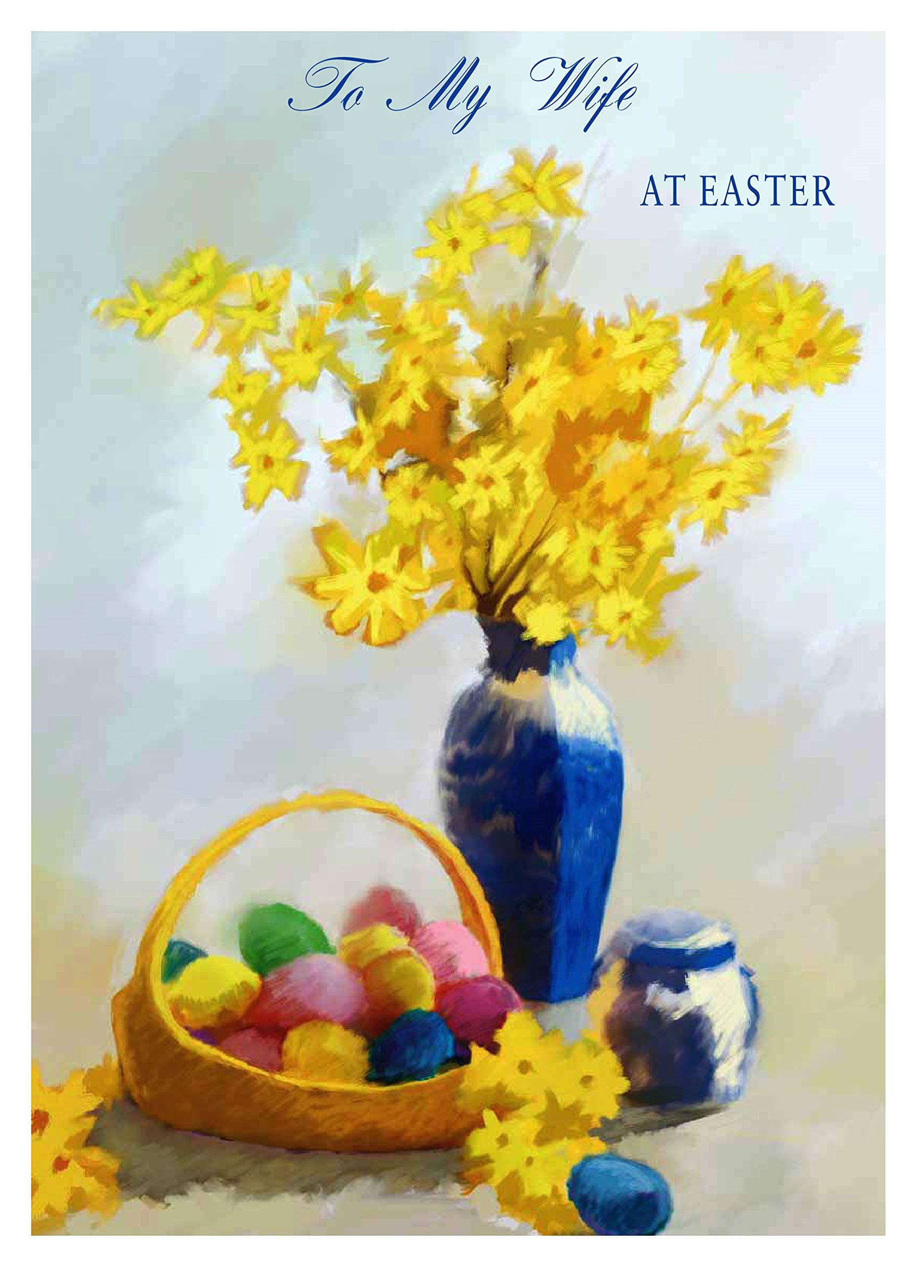 Buy Wife Easter Card - Daffodils and Eggs Online at desertcartGuyana