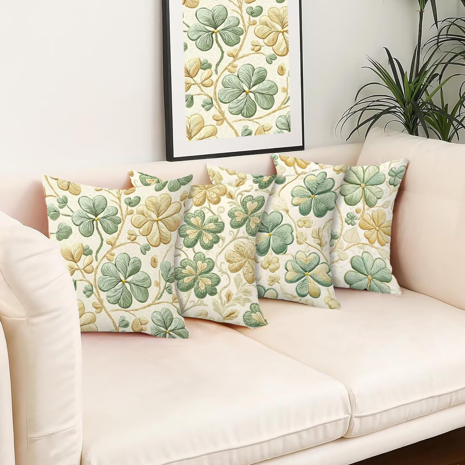 Kissenbezug 55x55 Beige 4er Set Samt Kissenbezüge Glücklich Zierkissenbezug Kissenhülle Dekorative Weiche Quadratische Dekokissenbezug Sofakissenbezug Couchkissen für Deko Schlafzimmer Wohnzimmer T-04