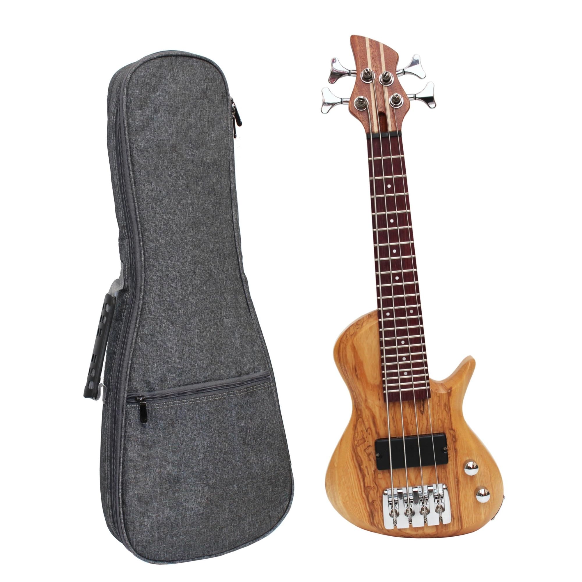 Mini 4 Strunowy Elektroakustyczny Bas Ukulele W Zestawie Z Torbą Koncertową Ukulele Dla Dorosłych