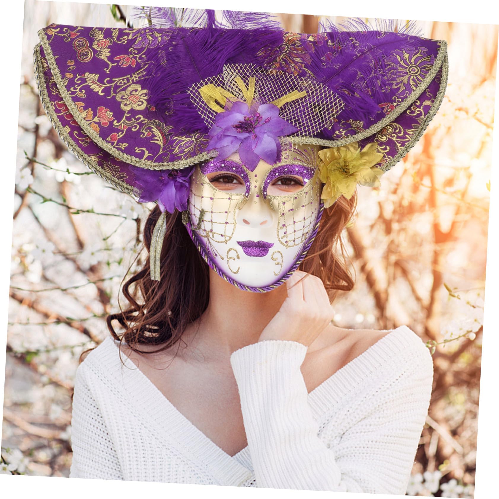 BESPORTBLE Máscara Veneciana De Europeo Sombrero Completa Para Mujer Para Accesorios De Decoración y Cosplay De Disfraz