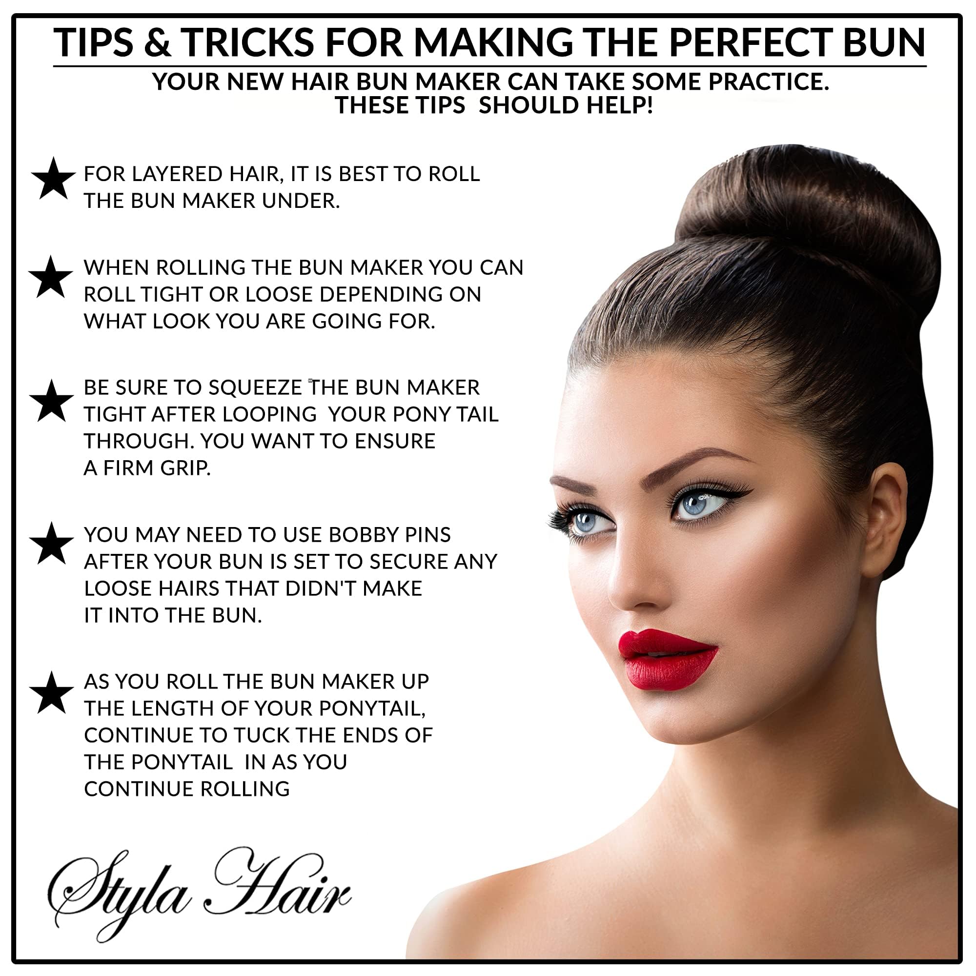 Styla Hair Magiczna gąbka do włosów, łatwa w użyciu (2 małe, 2 duże)