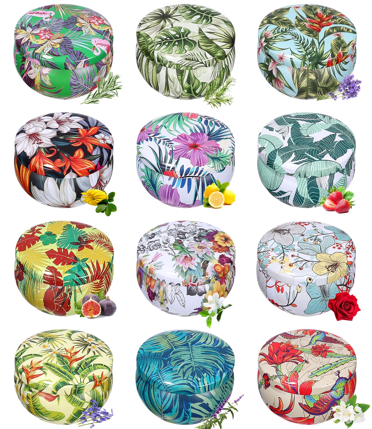 PERMUST Juego de velas perfumadas, juego de 12 velas perfumadas de 2,5 onzas, 100 % cera de soja natural, set de regalo para mujeres para Navidad, cumpleaños, día de la madre, día de San Valentín