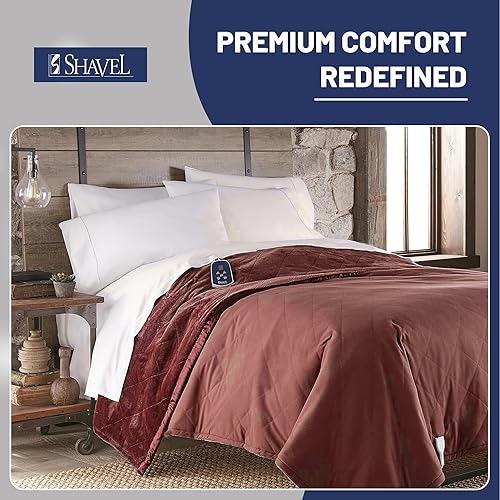 Miniatura 2 de Thermee Micro Flannel Manta térmica eléctrica ultra aterciopelada tamaño queen, lavable y secado a máquina, temporizador y apagado de seguridad, 90