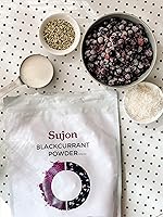 Vista 4 de Sujon Polvo de grosella negra, hecho de grosellas negras 100% enteras de Nueva Zelanda, liofilizado y en polvo, 6.3 onzas, suministro para 30 días