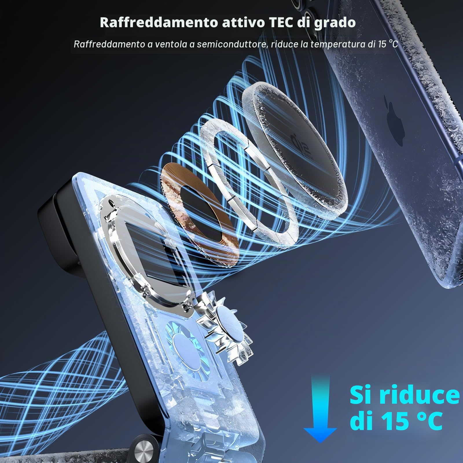 CloudValley 3 in 1 caricatore wireless per apple, Qi 2.2 25 W Ricarica rapida, compatibile con MagSafe, Robusto e durevole, Dissipazione attiva del calore, Portatile