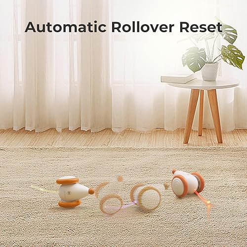 Miniatura 5 de Cheerble Juguetes interactivos para gatos de interior, juguete automático para gatos con luces LED, juguetes de ratón malvado, juguetes para