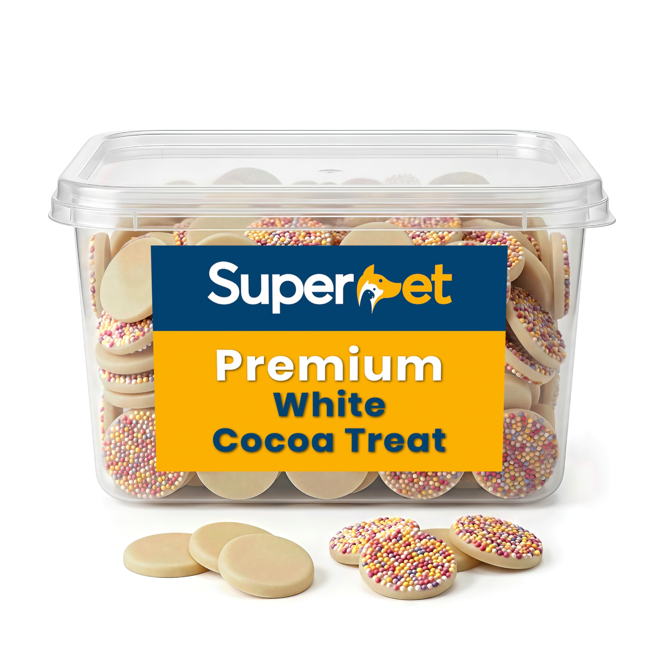 Superpet Premium Natural Dog Treats, Milky White Discs, Puppy Treats, Bite Sized Training Rewards, 100% Dog Safe, Easy to Handle & Portion (100g)
