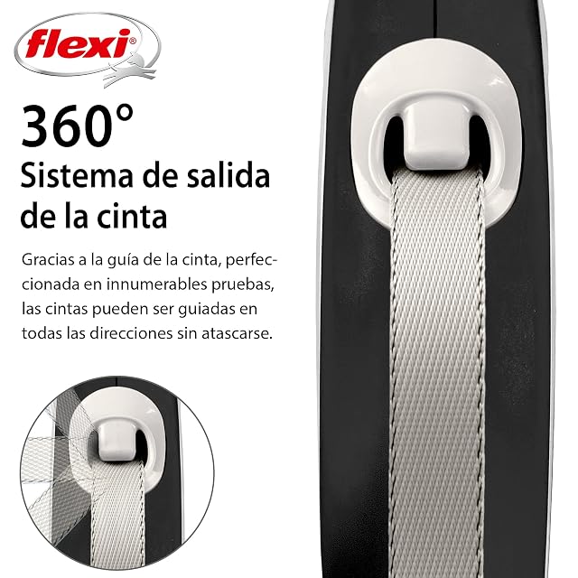 Foto 3 de 7 de flexi® Comfort L Cinta 5 m negro, correa extensible para perros hasta máx. 60 kg