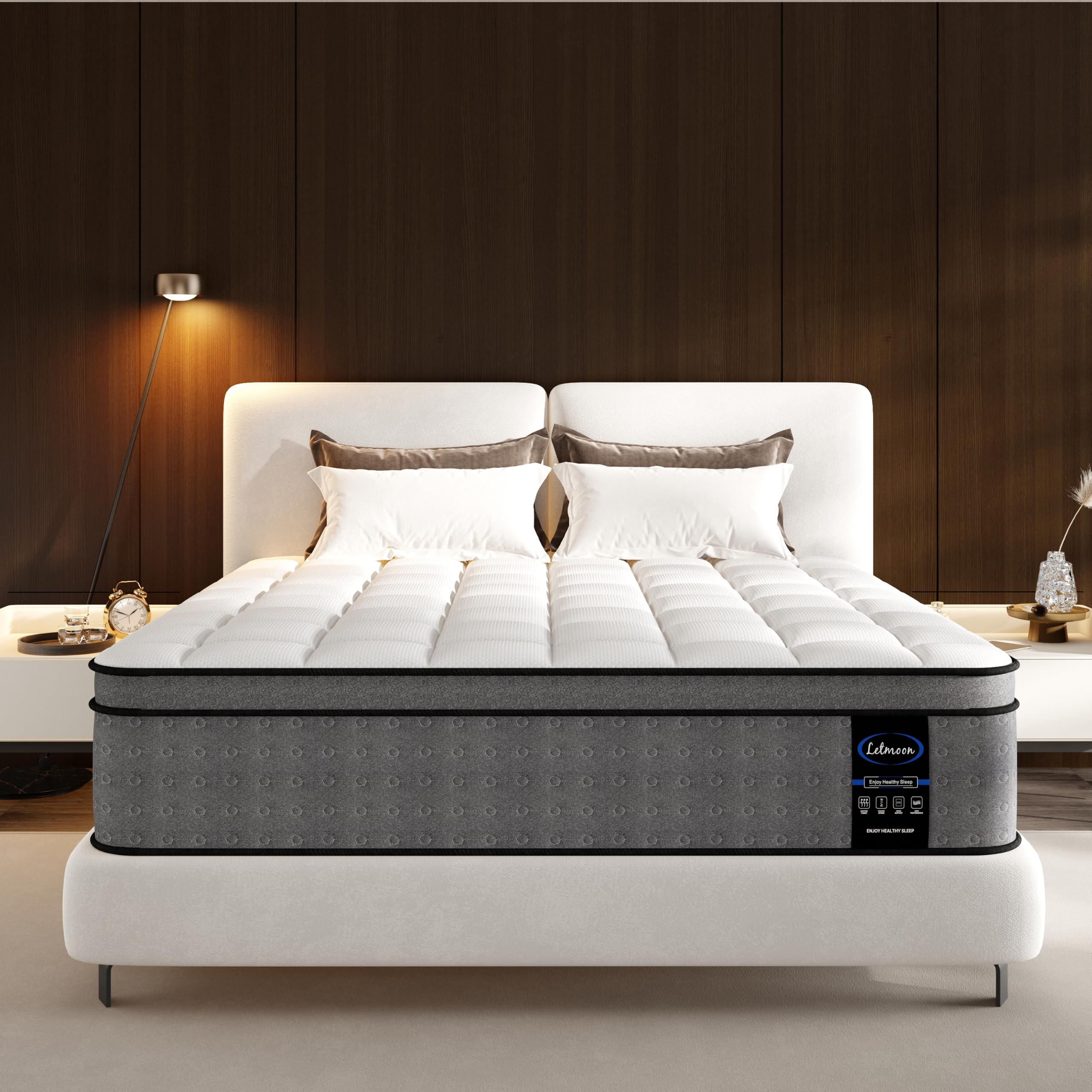 Photo 1 of LETMOON Twin XL Hybrid Mattress, 12-inch Cooling Gel Memory Foam