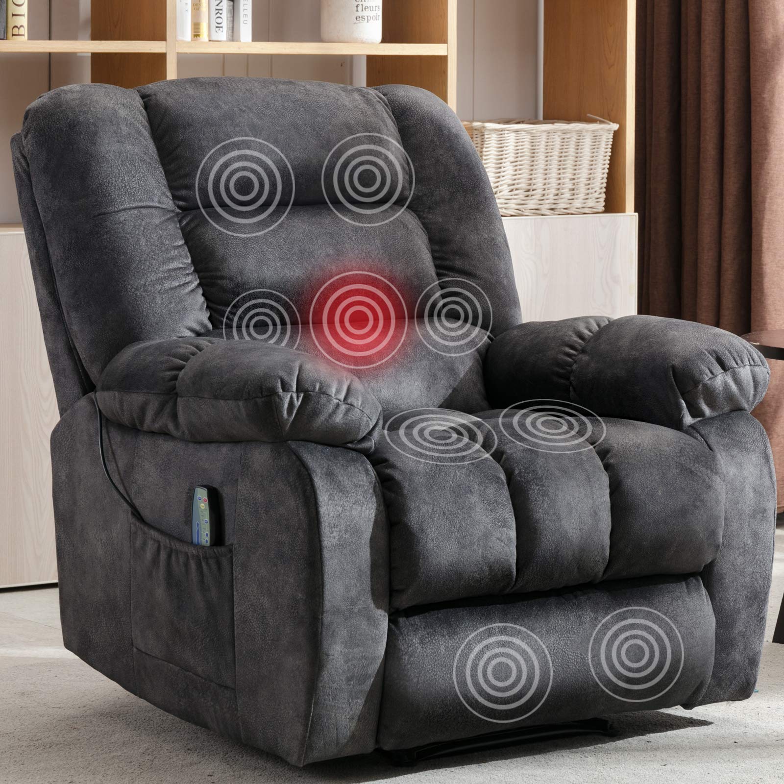 Buy ANJ Massage Recliner Chair with Heat and Vibration, Overstuffed