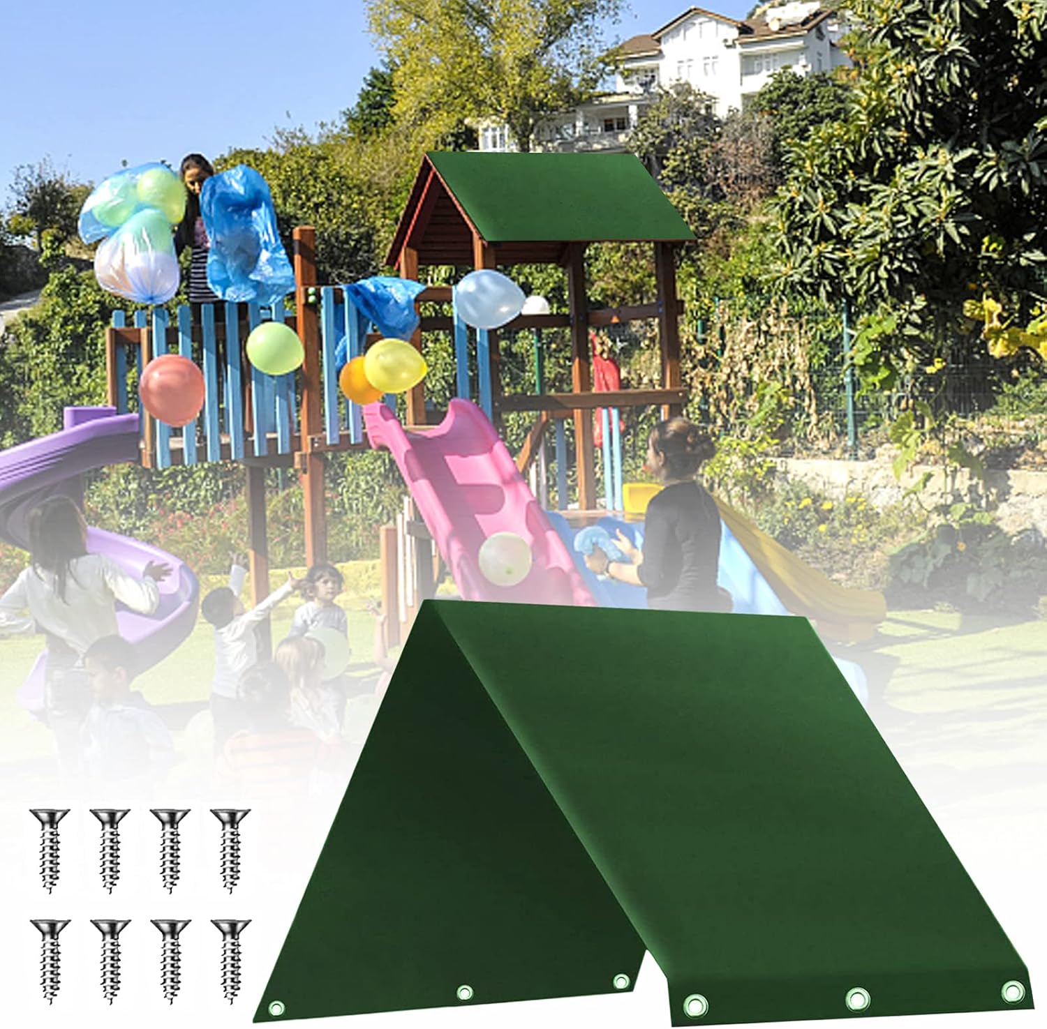 Buy MaiKeEr Playground Swing Replacement Canopy, Outdoor Swing Playset