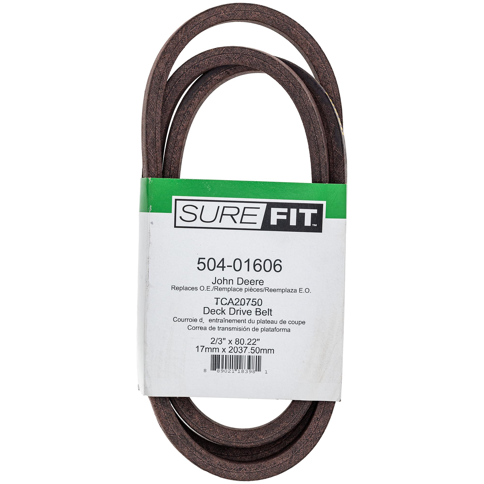surefit deck drive belt replacement for john deere tca20750 36" wg36a commercial walk-behind mower