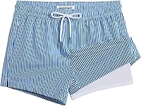 MaaMgic Men's 2-in-1 Swim Trunks with Compression Liner - Quick Dry 4-Way Stretch Bathing Suit, Zipper Pockets, 3-4" Inseam