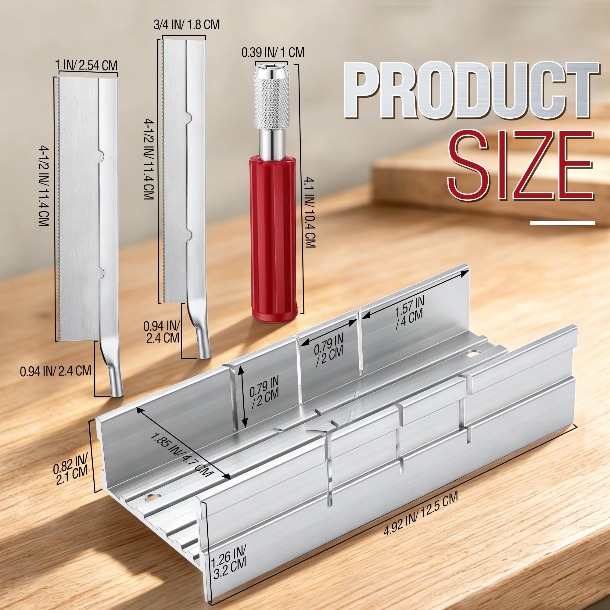 Metal Miter Box Set - 2 Razor Saws for Model Making -2 Metal Miter Box Set - 2 Razor Saws for Model Making -2
