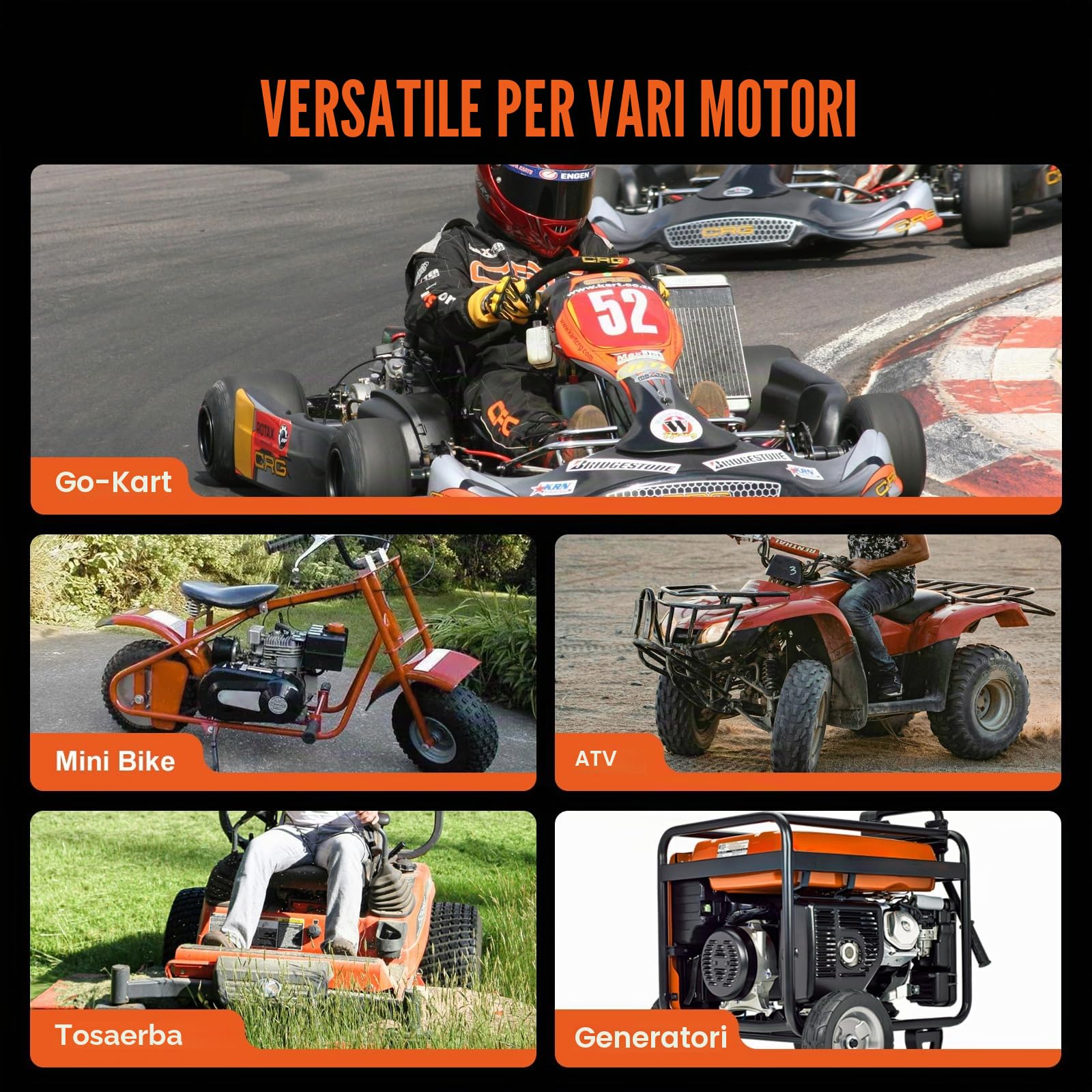 VEVOR Frizione di Trasmissione Motore 2-8 CV Frizione di Trasmissione ad Alta Resistenza 2000 Giri/min con Ruote dal Design Asimmetrico, Frizione Robusta Durevole, Accessori Completi, per Vari Motori