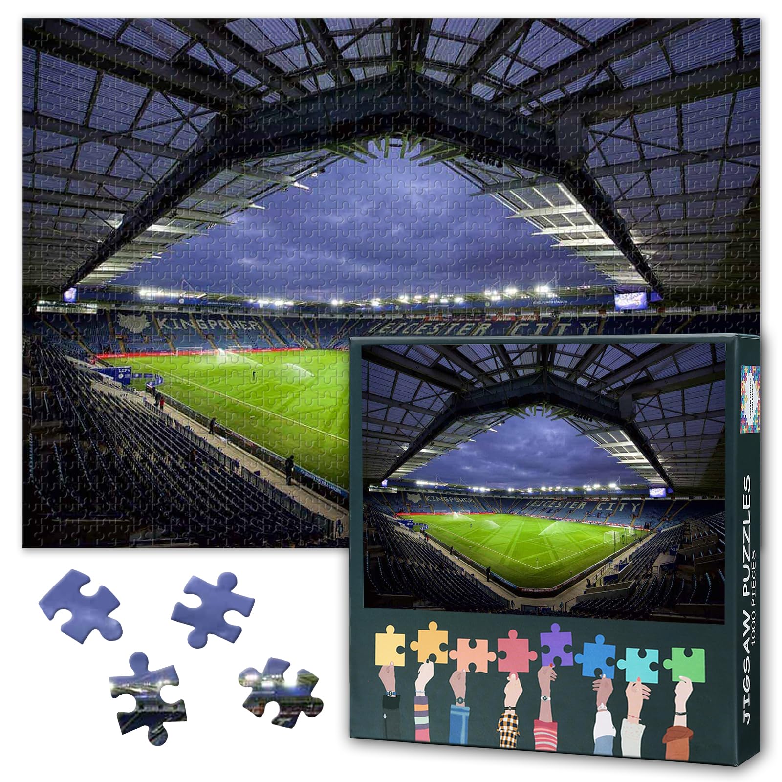 King Power Stadium Adult Puzzle Set – 1000 Pieces Ideal for Coffee Table, Dining Room or Puzzle Table – 50x70cm When Complete — image 1