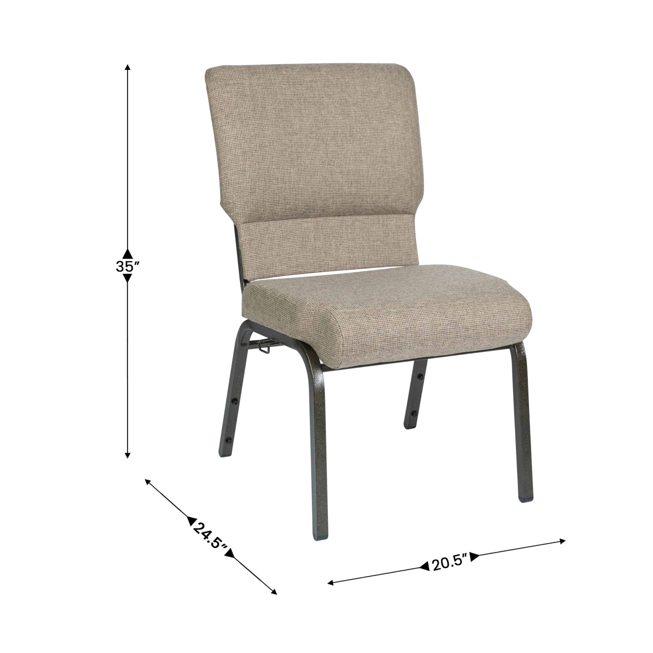 Amazon.com: Flash Furniture Advantage Mixed Tan Church Chair 20.5