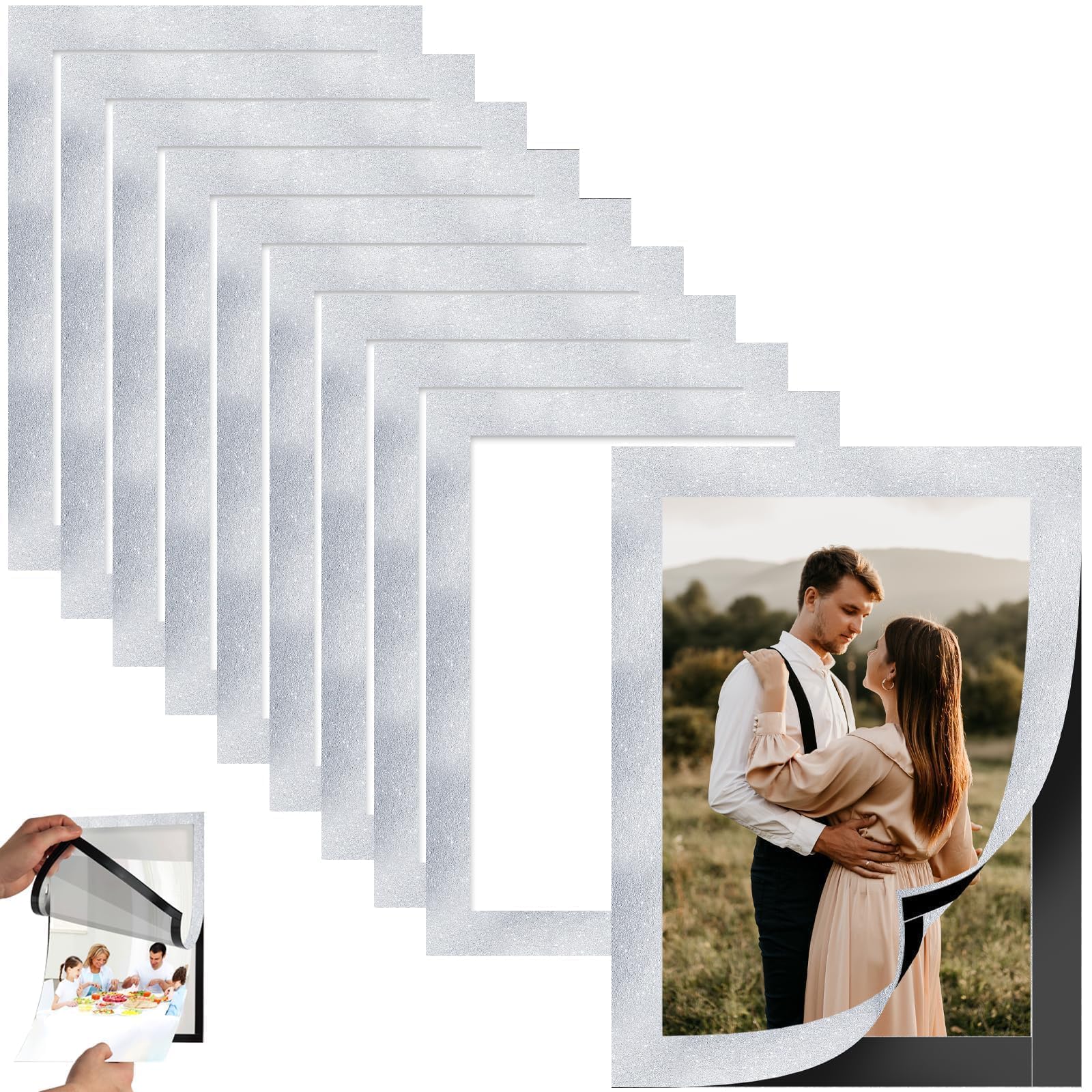 Orologio Da Muro Con Cornici Adesive Da Parete E Frase Decorativa