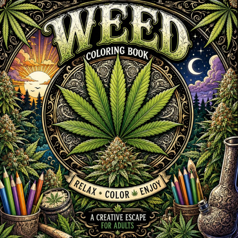 Stoner Coloring Book: A Relaxing Coloring Journey: Trippy Psychedelic 420 Coloring Book for Adults: Groovy Stoner Art for Stress Relief & Relaxation