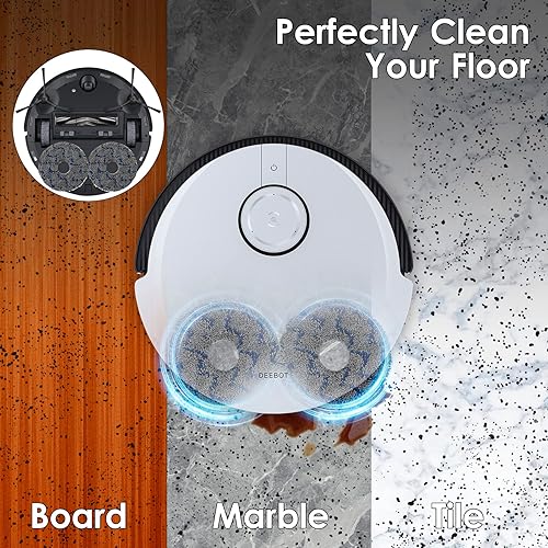 Miniatura 3 de (10 almohadillas lavables y reutilizables para ECOVACS DEEBOT X1 Omni X1 PRO Omni X1 Turbo X1 PlusT10 Omni T10 Turbo, toallitas resistentes para