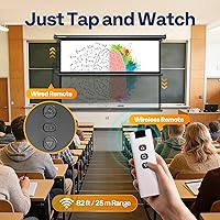 Vista 3 de VIVOHOME Motorized Projector Screen with Remote, 16:9 84 Inch Auto Electric Projection Screen, HD 4K Movie Screen for Home Theater, Cinema, Office