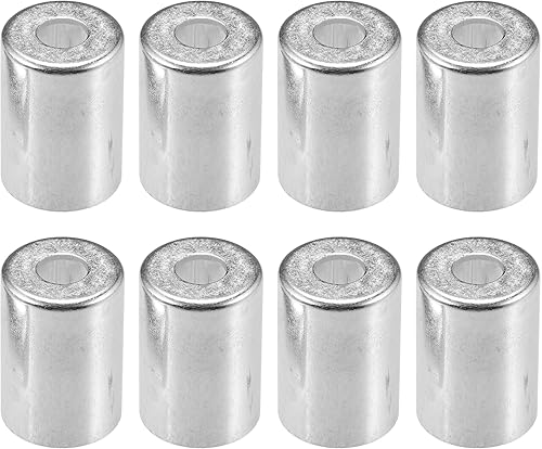 uxcell 8 unids aluminio del coche cilíndrico aire acondicionado tubería junta manga 0.354 in 0.787 in agujero diámetro