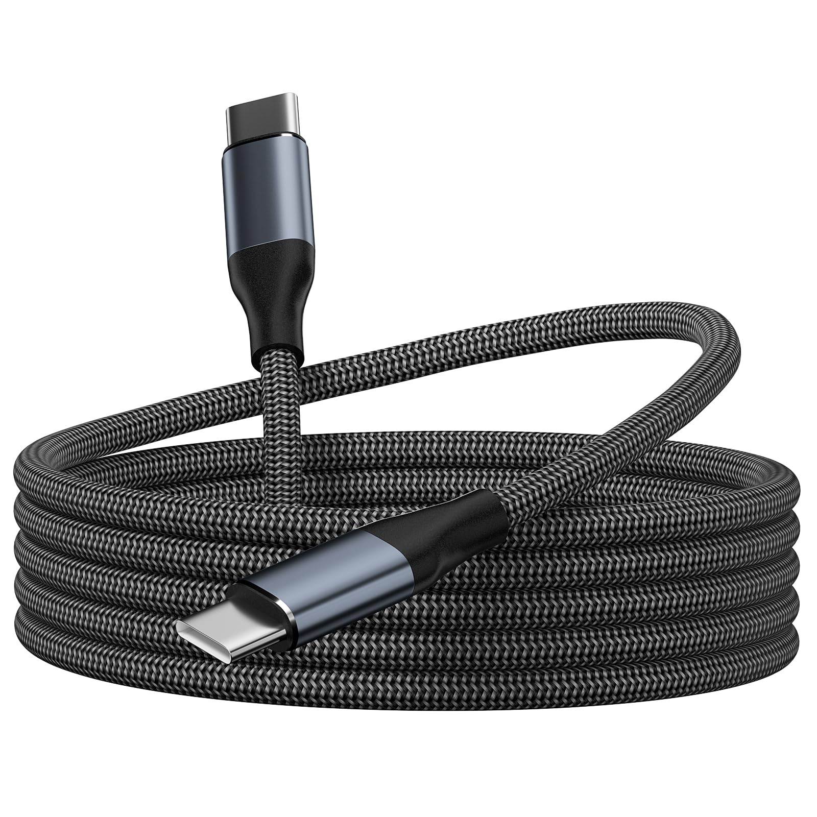 Cavo da USB C a USB C da 65 W, 5,2,7 m+2 m, confezione doppia di tipo C, cavo di ricarica rapida per iPhone 16/15 Pro Max, Samsung Galaxy S25-S23, Google Pixel 9​ - Cavo di ricarica di tipo C durevole